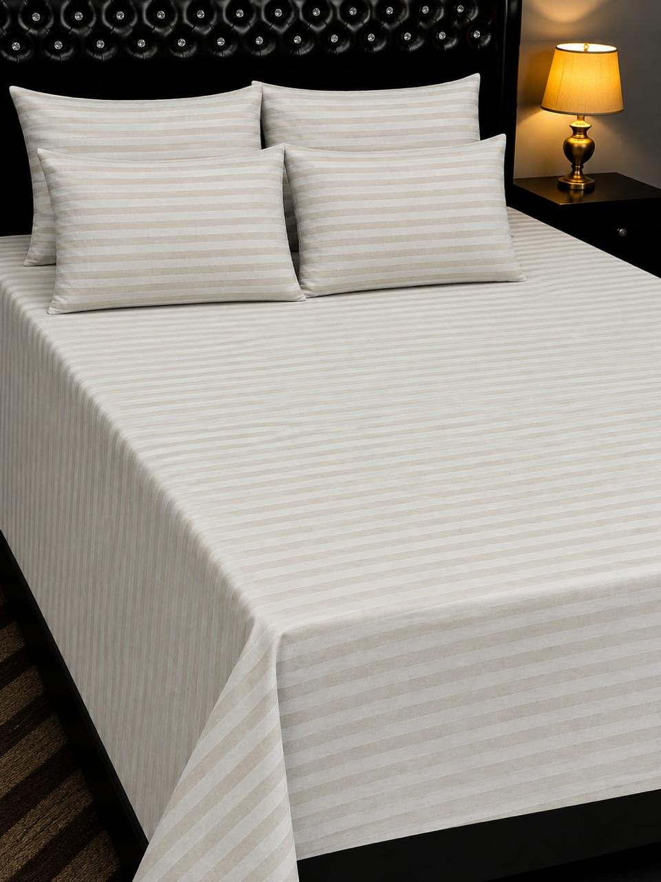 5 PC Export Quality Pure Cotton King Size Bedsheet Set