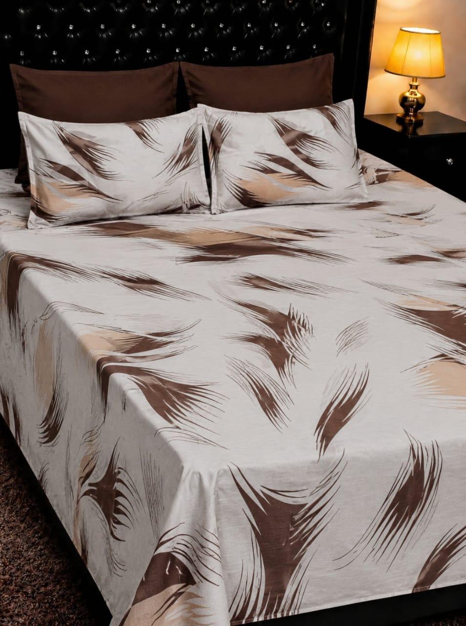 5 PC Export Quality Pure Cotton King Size Bedsheet Set